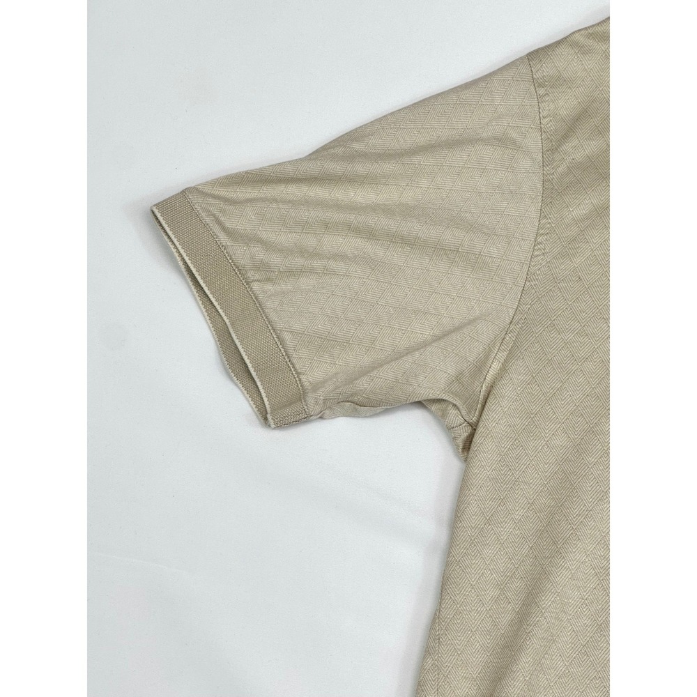 Tasso Elba Golf Polo Mens Short Sleeve Mercerized Cotton Tan Medium - Picture 3 of 7